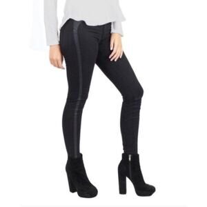 AG Jeans The Jackie Tuxedo Super Skinny Black Tonal Jean Womens 27